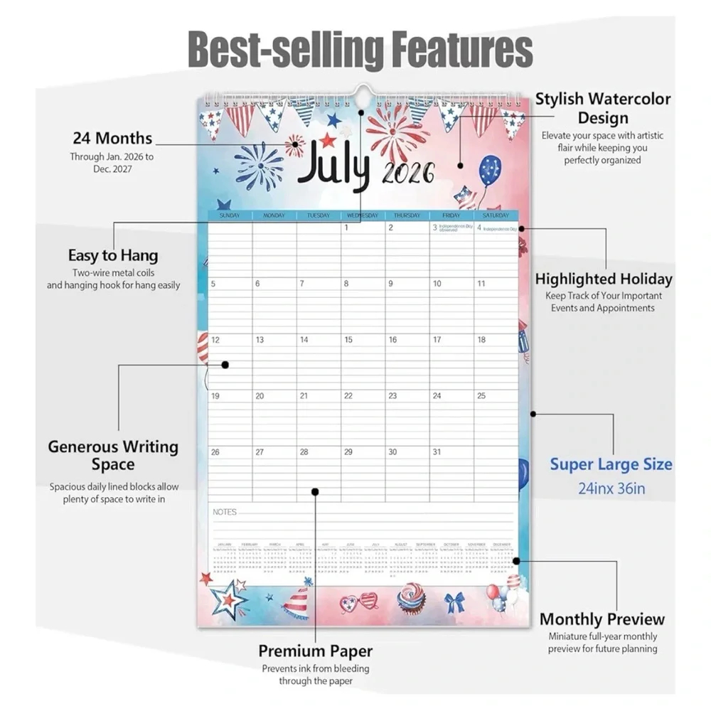 Extra large wall calendar